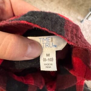 Time and Tru Red and Black Plaid Jacket